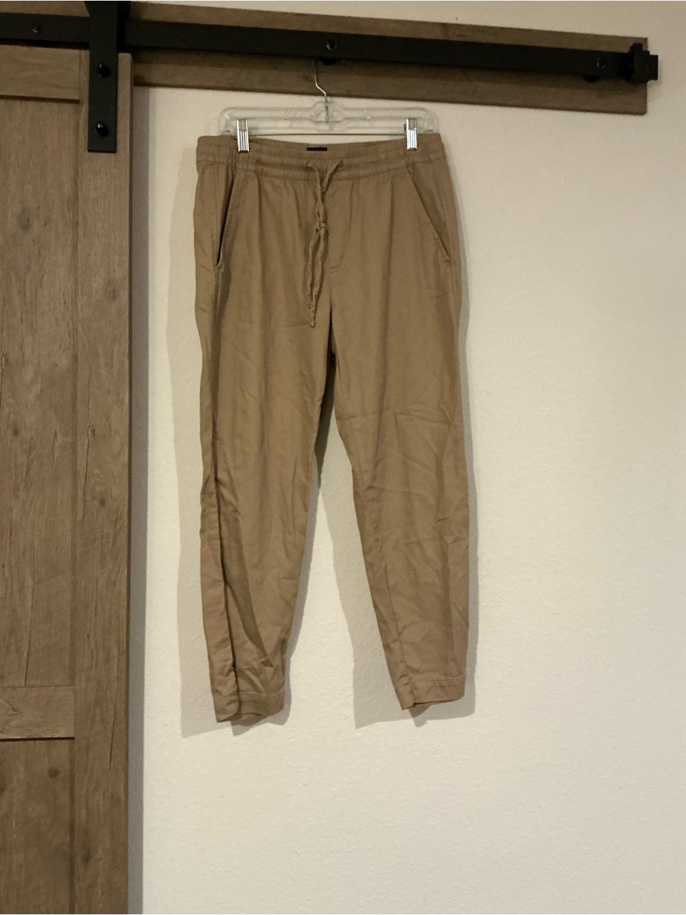 GAP Tan Pull-On Jogger Pants Women’s Medium Cotton Rayon Drawstring Pocket